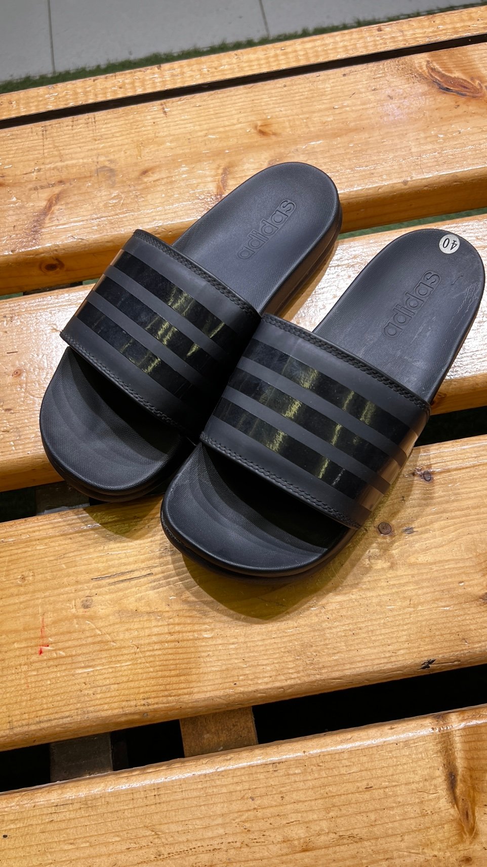 Adidas 3-Stripes Slides - Black